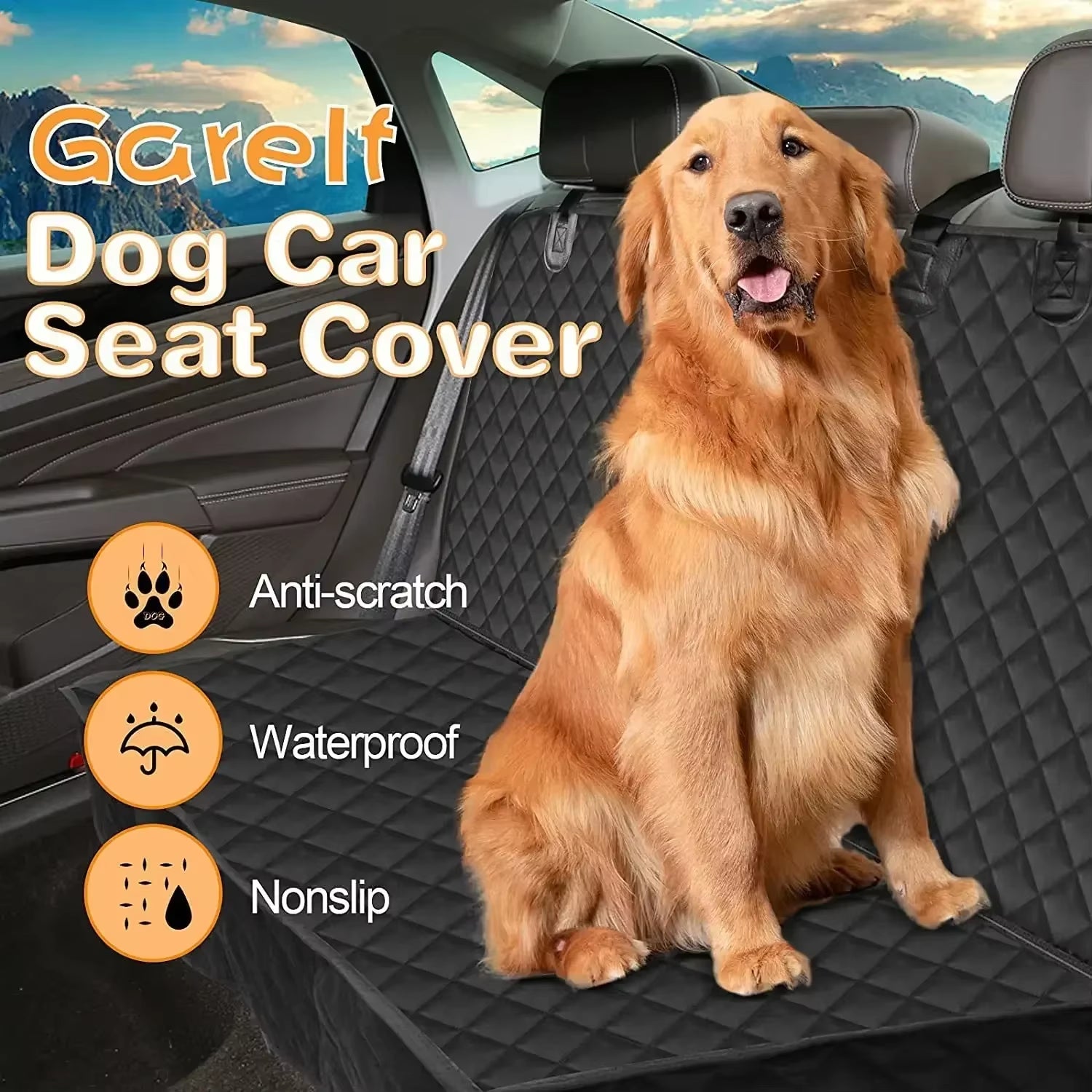Car Rear Pet Seat Cushion, Cat and Dog Car Seat Cushion, Waterproof and Dirt Proof, Universal Car Seat Cushion Cover Accessories