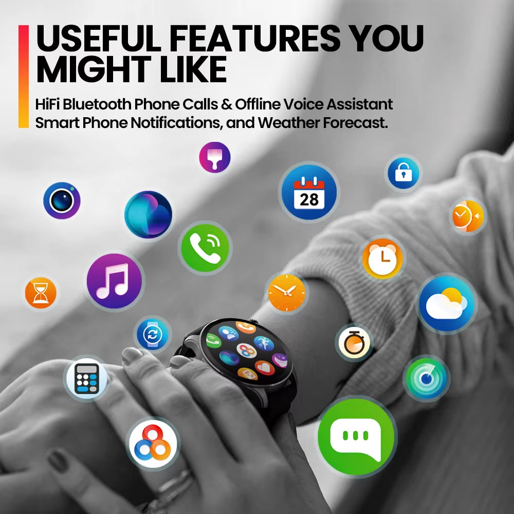 Btalk 3 Pro Smart Watch - 2024 World Premiere, AMOLED Display, Hi-Fi Bluetooth Calling, Comprehensive Health and Fitness Tracking