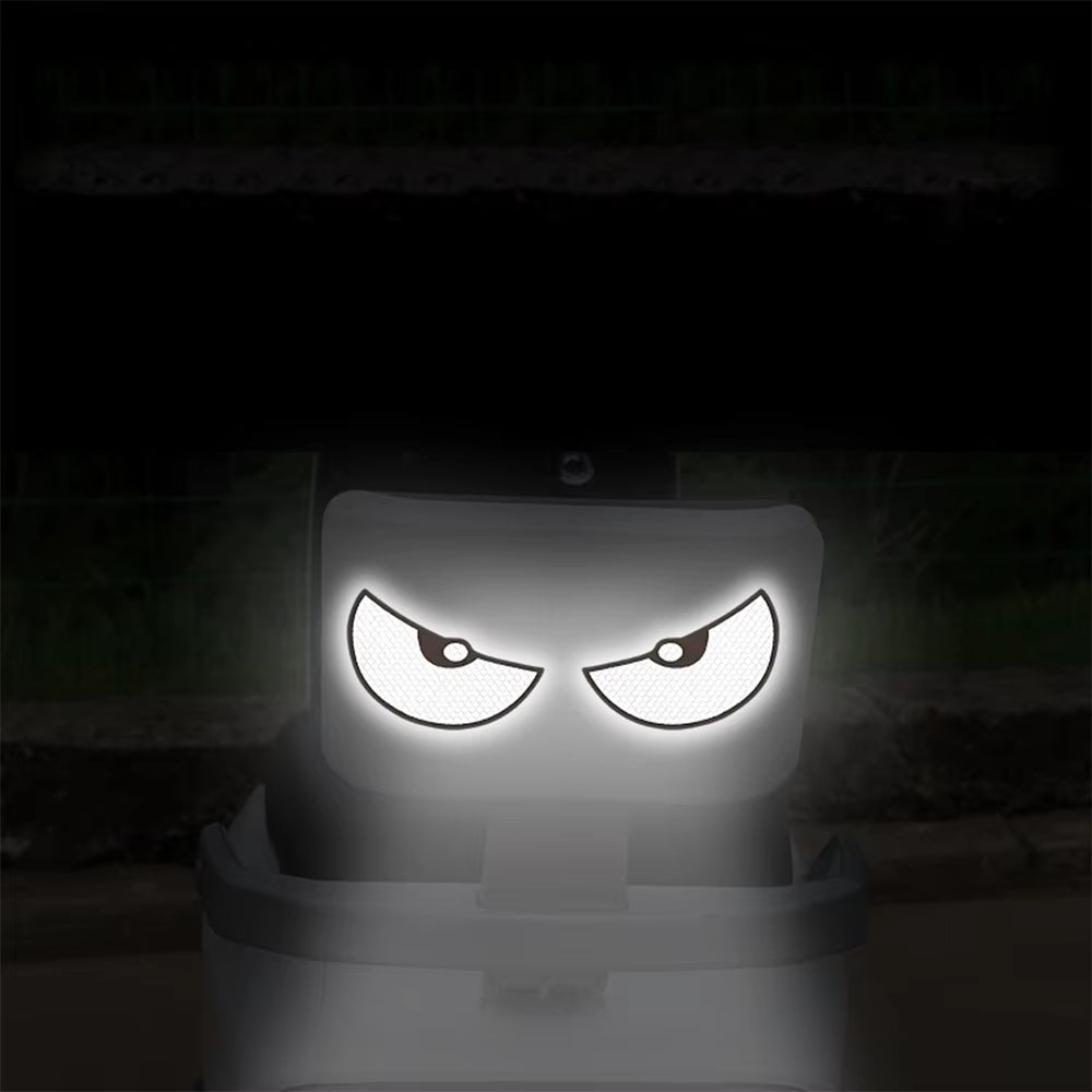 Enhance Your Safety with 2Pcs/Set Reflective Devil Eye Car Stickers - Boost Visibility on Motorbike Helmets and Vehicles!