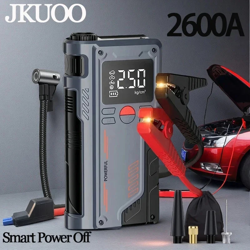 PUM2600A 4-In-1 Car Jump Starter Power Bank Air Compressor Portable Power Station with Car Battery Charger and Booster