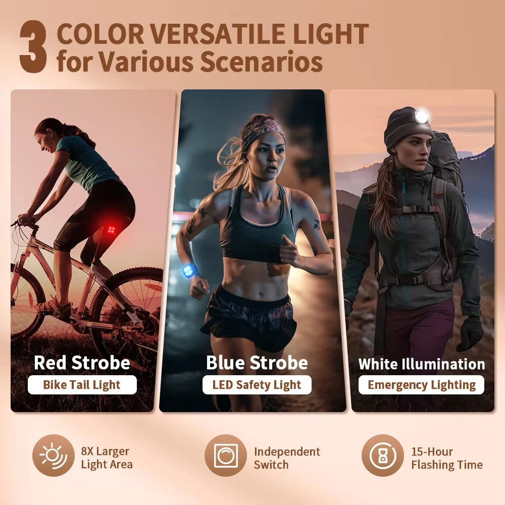 2 in 1 Personal Safety Alarm + LED Emergency Night Light 130Db Type-C Charging Self Defense Alarm with Key Chain Press Tap Alarm