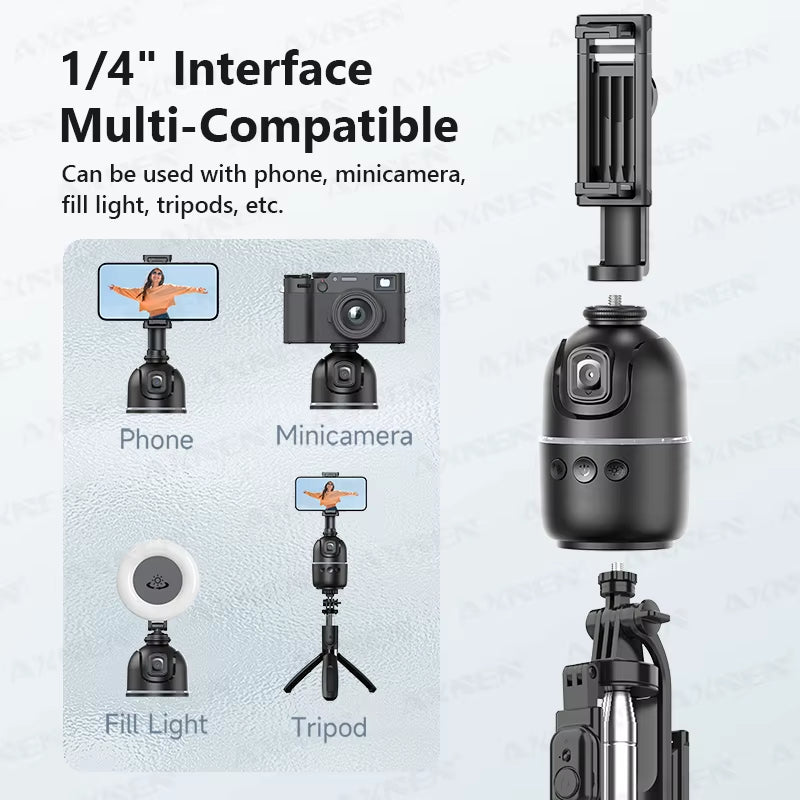 P03 Gimbal Stabilizer for Mobile Phone AI 360 Follow Selfie Stand Face Tracking Desktop Gimbal for Cellphone and Cameras