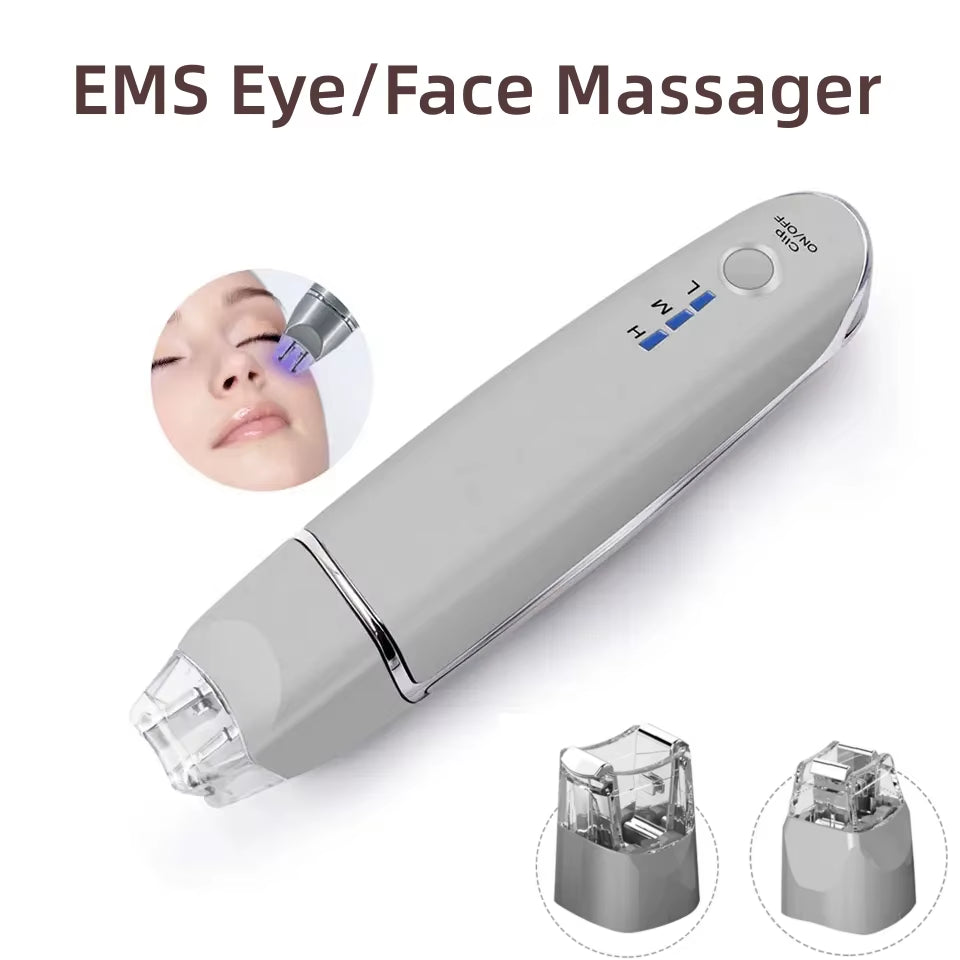 2025 New 2 in 1 EMS Eye Face Vibration Massager Portable Electric Dark Circle Removal Anti-Ageing Eye Wrinkle Beauty Care Tool