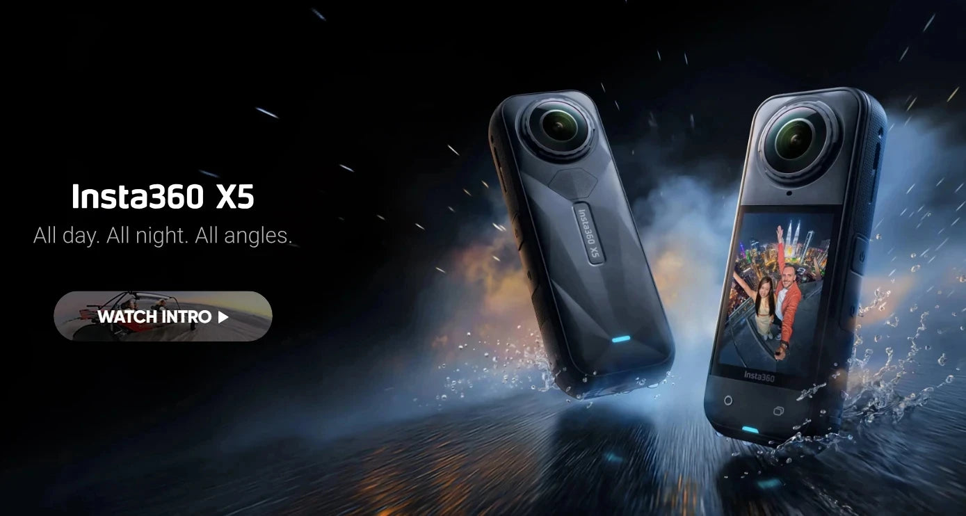 Insta360 X5 15m Waterproof Now arrival 72MP 360° Video X5 Action Camera New Wind Guard 185 mins Run Time Newest