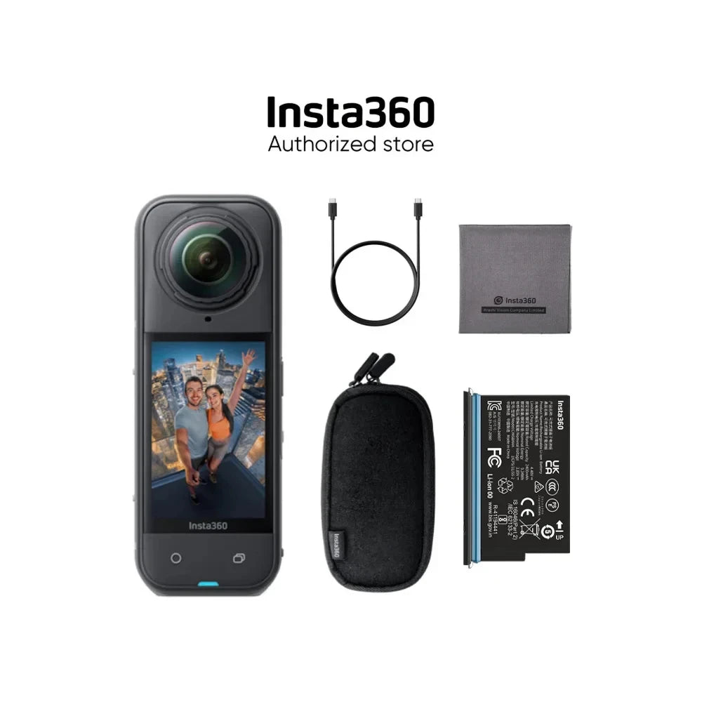 Insta360 X5 15m Waterproof Now arrival 72MP 360° Video X5 Action Camera New Wind Guard 185 mins Run Time Newest