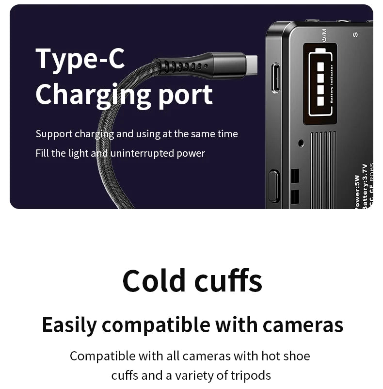 M15 Phone Selfie Fill Light Portable Pocket Beauty Photo Lamp with Phone Holder for Video Recording Vlog Shoot Fill Studio Lamp