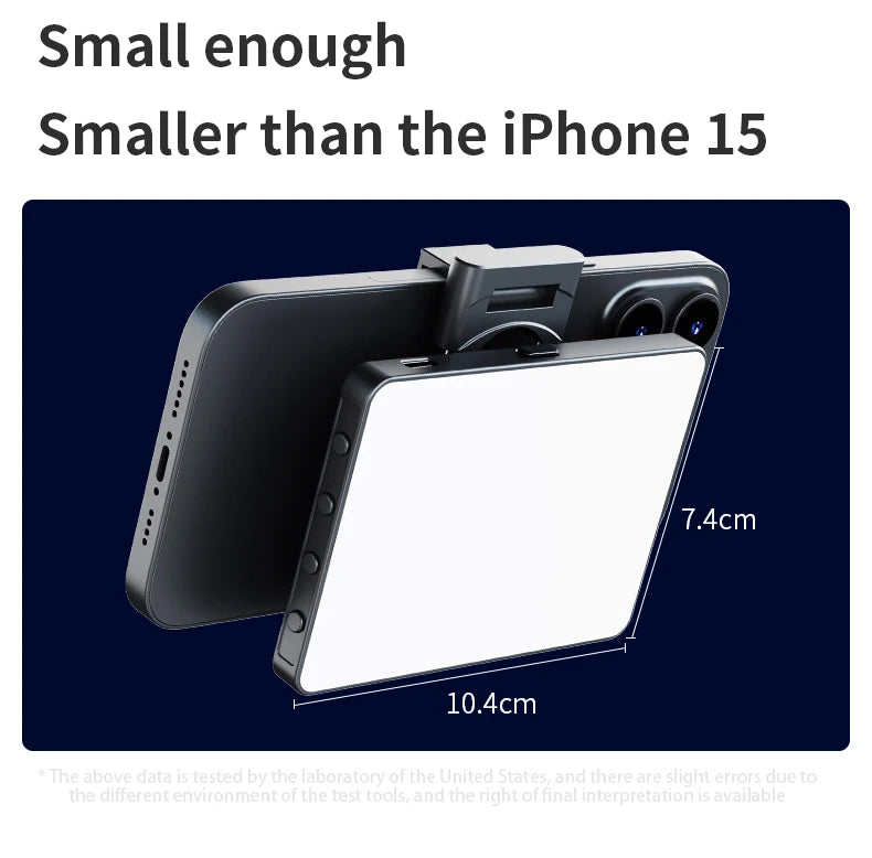 M15 Phone Selfie Fill Light Portable Pocket Beauty Photo Lamp with Phone Holder for Video Recording Vlog Shoot Fill Studio Lamp