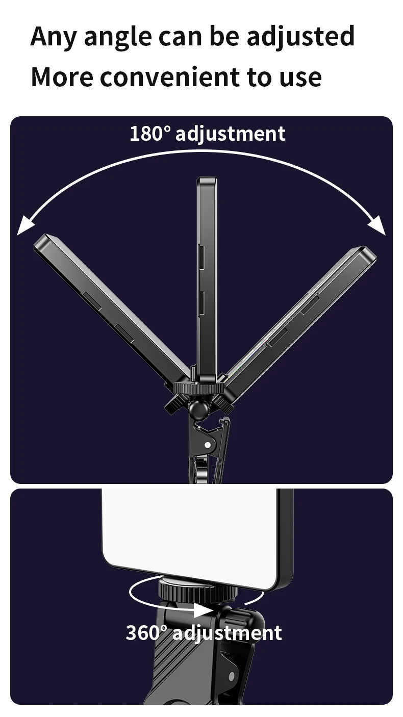 M15 Phone Selfie Fill Light Portable Pocket Beauty Photo Lamp with Phone Holder for Video Recording Vlog Shoot Fill Studio Lamp