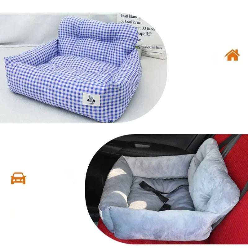 Dog Bed Travel Car Seat Cover Cat Hammock Safety Seat Cushion Anti-theft Car Portable Home Dual-purpose Nest Pad Dog Accessories