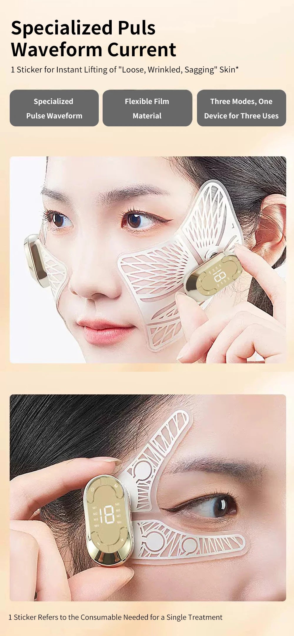 Ems Eye Face Beauty Massage Muscle Stimulator Facial Lifting Anti-Wrinkle Lift Face Skin Care Dark Circles Relieves Fatigue