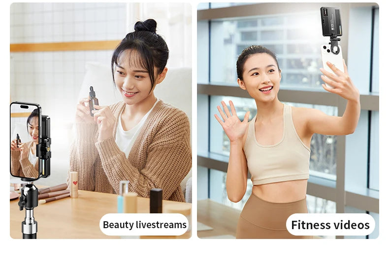 M15 Phone Selfie Fill Light Portable Pocket Beauty Photo Lamp with Phone Holder for Video Recording Vlog Shoot Fill Studio Lamp