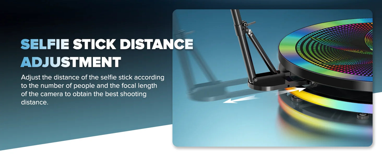 360 Photo booth Roating Platform for Video APP/Remote Control Automatic Photobooth 360 for Parties Events 60-115cm Dropshipping