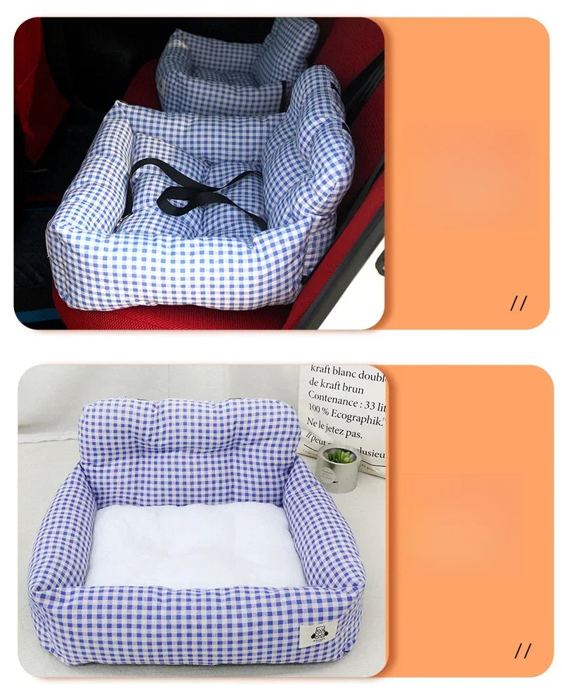 Dog Bed Travel Car Seat Cover Cat Hammock Safety Seat Cushion Anti-theft Car Portable Home Dual-purpose Nest Pad Dog Accessories