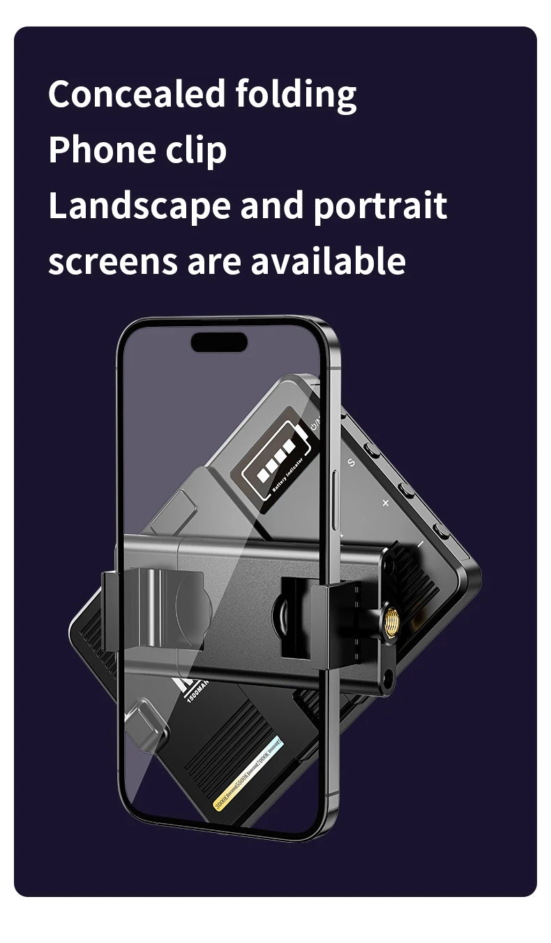 M15 Phone Selfie Fill Light Portable Pocket Beauty Photo Lamp with Phone Holder for Video Recording Vlog Shoot Fill Studio Lamp