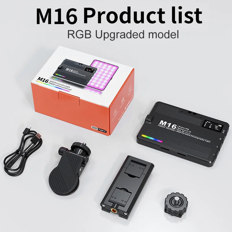 M15 Phone Selfie Fill Light Portable Pocket Beauty Photo Lamp with Phone Holder for Video Recording Vlog Shoot Fill Studio Lamp