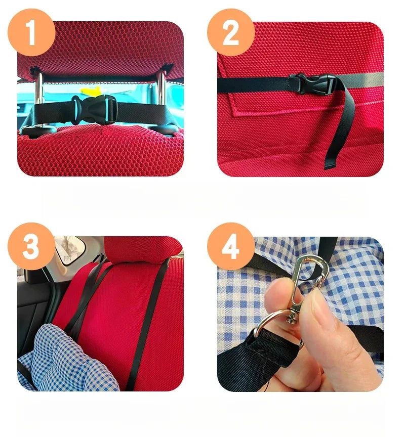 Dog Bed Travel Car Seat Cover Cat Hammock Safety Seat Cushion Anti-theft Car Portable Home Dual-purpose Nest Pad Dog Accessories