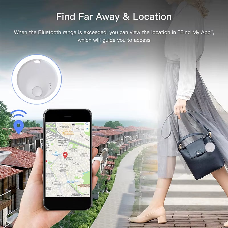 New Mini Smart Tag, Bluetooth Luggage Tracker. Works with App Find My (Ios Only), Item Locator for Key, Luggage, Backpack