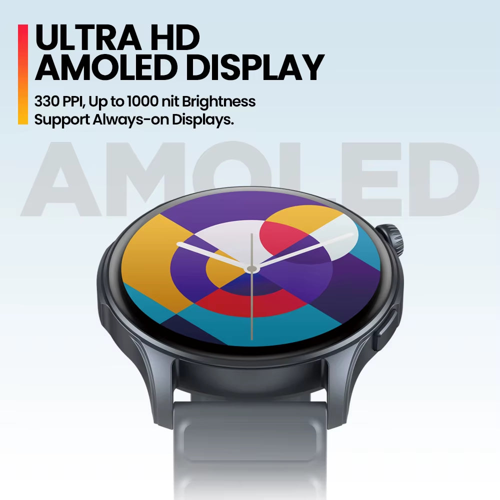 Btalk 3 Pro Smart Watch - 2024 World Premiere, AMOLED Display, Hi-Fi Bluetooth Calling, Comprehensive Health and Fitness Tracking