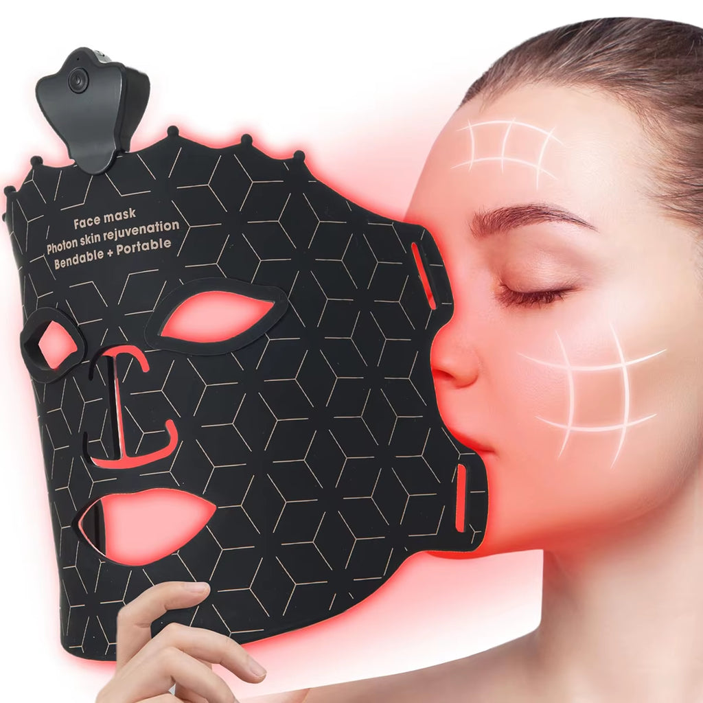 Popular Led Facial Face Mask Currentbody 630 520 590 410Nm Red Light Photon Therapy Skin Care Face Mask with Adjustable Strap