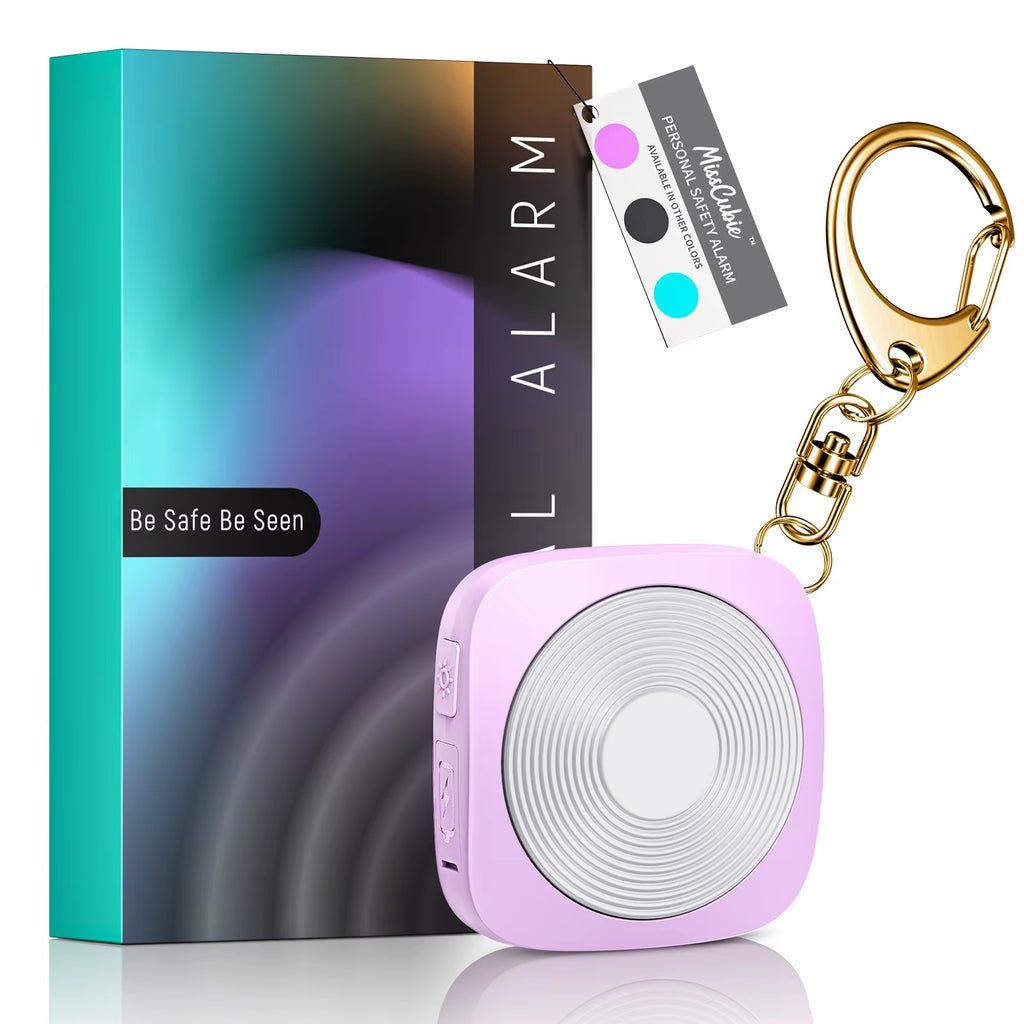 2 in 1 Personal Safety Alarm + LED Emergency Night Light 130Db Type-C Charging Self Defense Alarm with Key Chain Press Tap Alarm